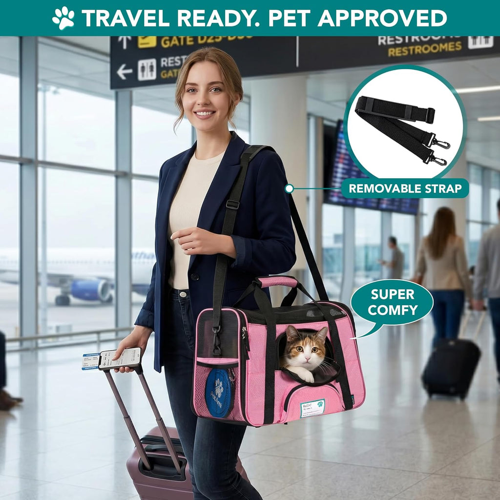 Airline-Approved Pet Carrier | Soft-Sided Travel Bag for Cats & Small Dogs