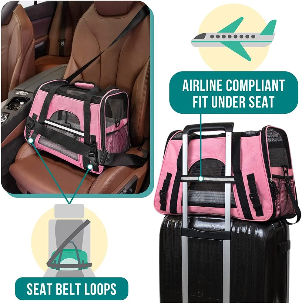 Airline-Approved Pet Carrier | Soft-Sided Travel Bag for Cats & Small Dogs