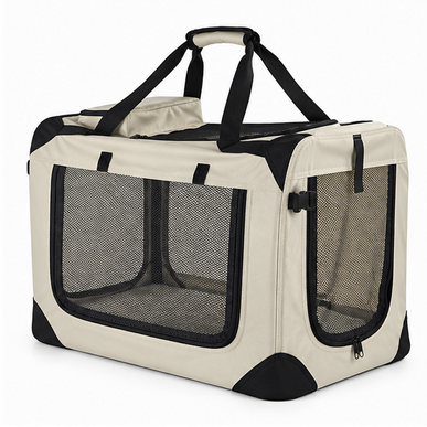 Foldable Soft-Sided Dog & Cat Travel Crate | Portable Breathable Pet Kennel