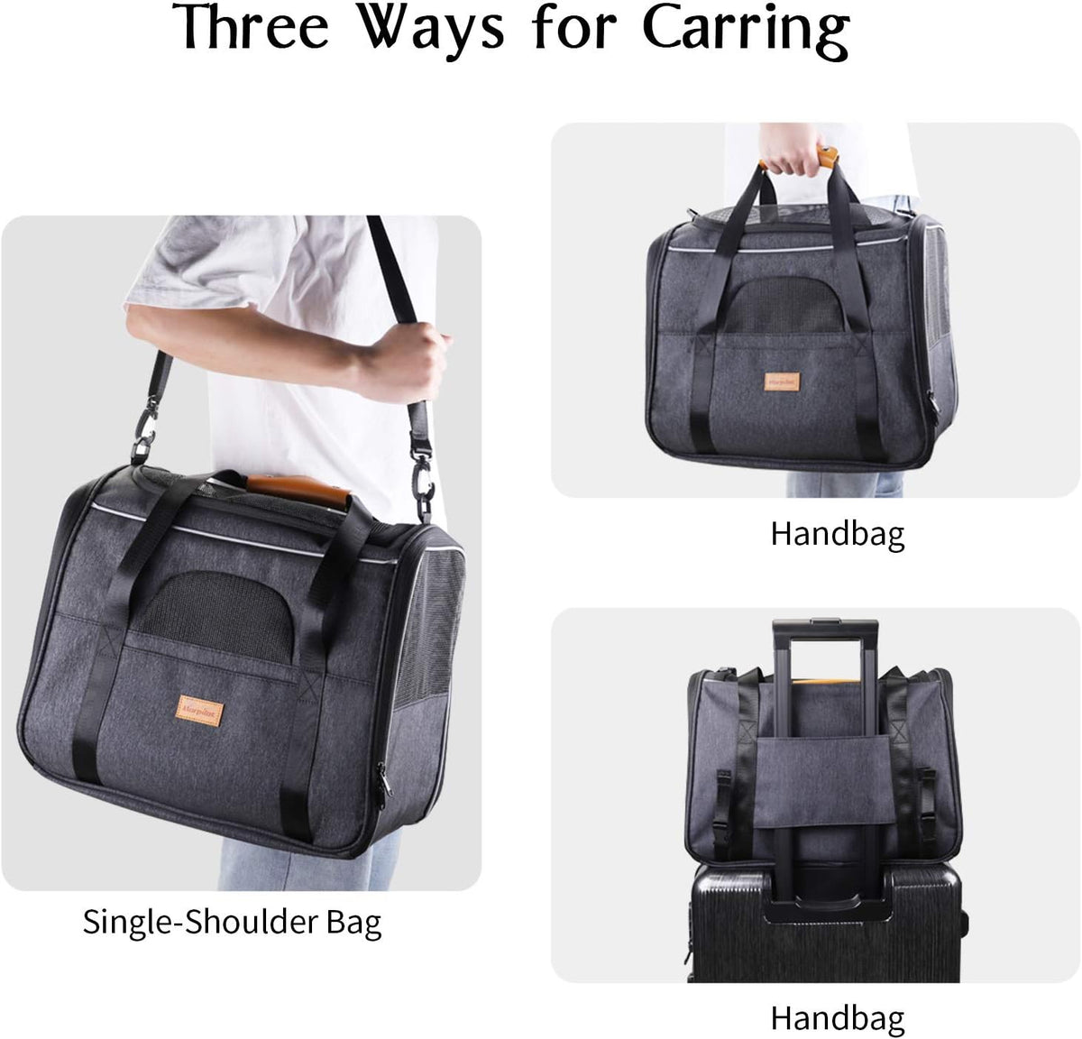 Foldable Cat Carrier | Airline-Approved Travel Bag for Cats & Small Dogs with Bowl & Mat