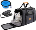 Foldable Cat Carrier | Airline-Approved Travel Bag for Cats & Small Dogs with Bowl & Mat