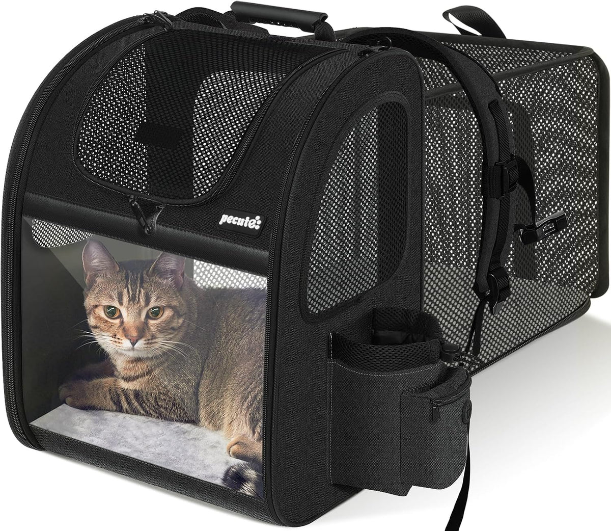 Expandable Pet Carrier Backpack | Breathable Travel Backpack for Cats & Small Dogs