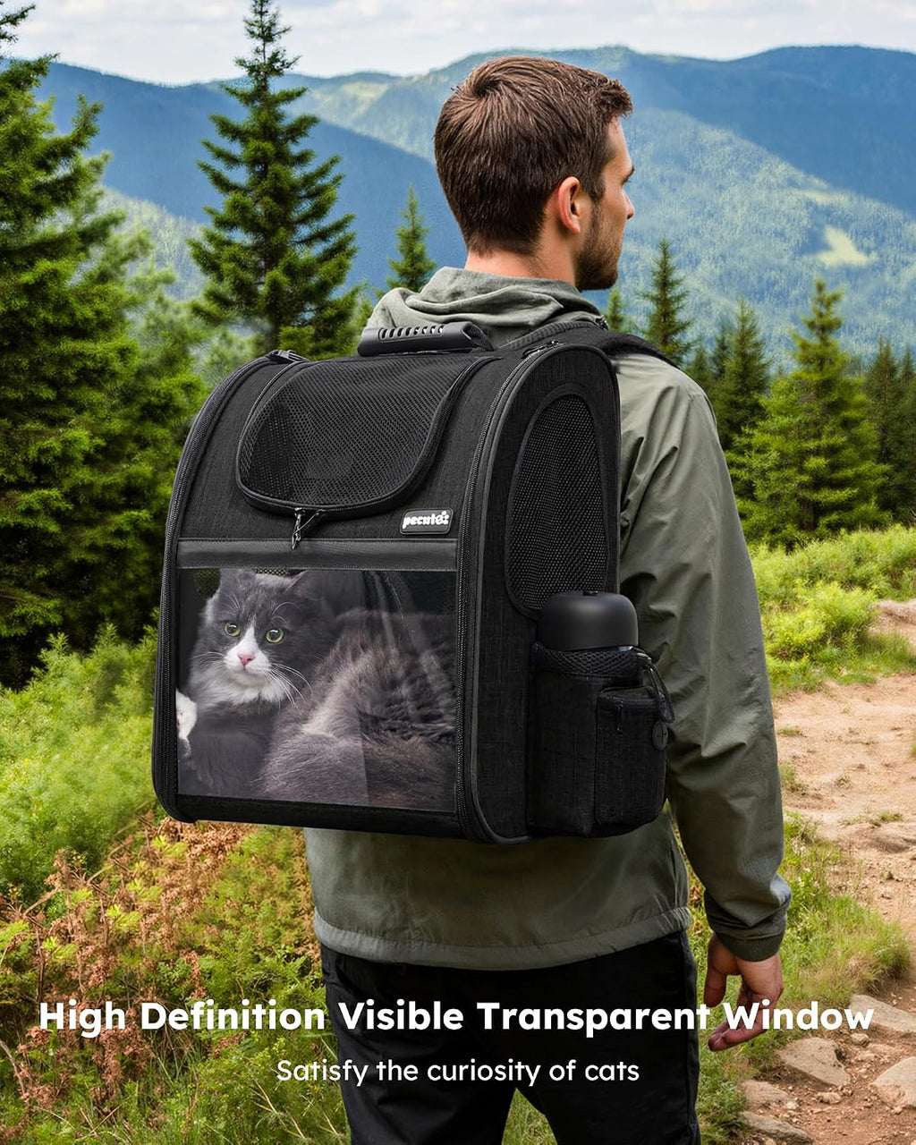 Expandable Pet Carrier Backpack | Breathable Travel Backpack for Cats & Small Dogs