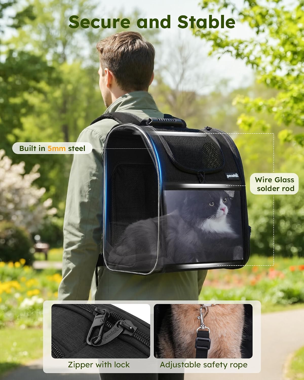 Expandable Pet Carrier Backpack | Breathable Travel Backpack for Cats & Small Dogs