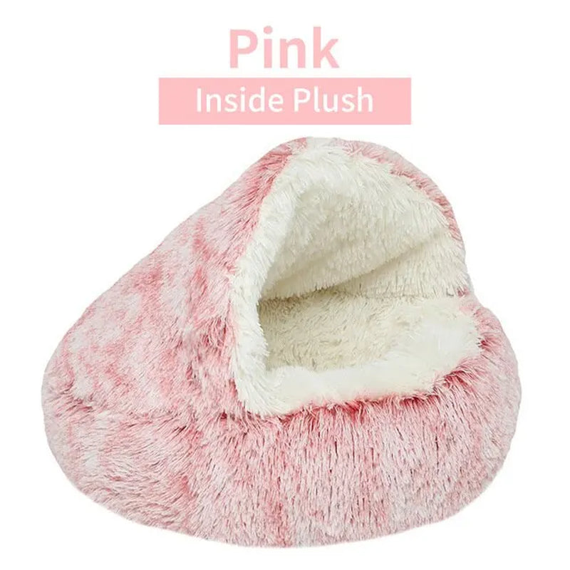Cozy Cat Cave Bed | Soft Plush Covered Sleeping Nest for Cats & Small Dogs