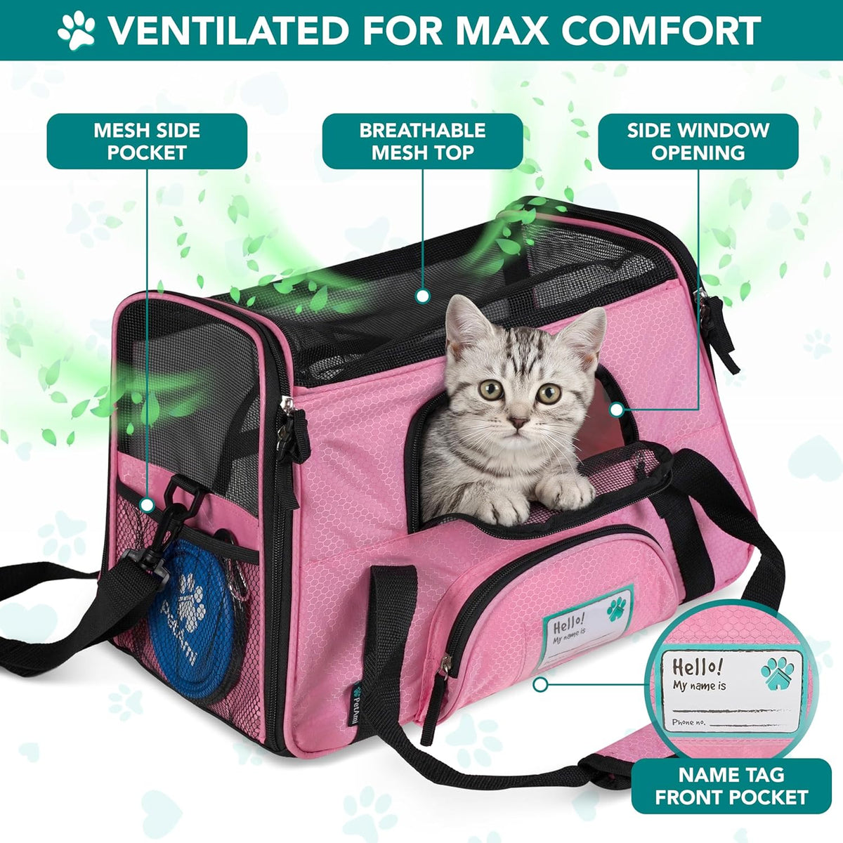 Airline-Approved Pet Carrier | Soft-Sided Travel Bag for Cats & Small Dogs