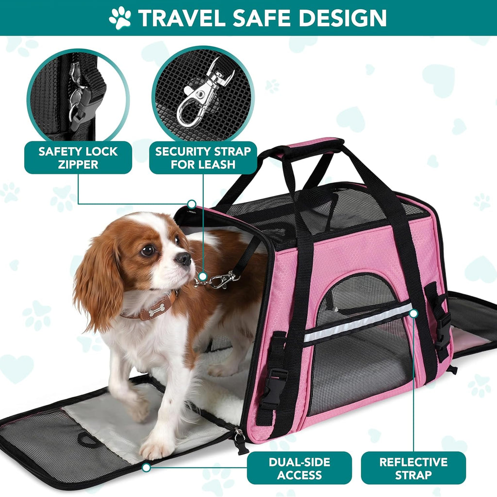 Airline-Approved Pet Carrier | Soft-Sided Travel Bag for Cats & Small Dogs